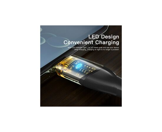 Дата кабель USB 2.0 AM to USB-C 2.0m 7A black Essager (EXCT-XJA01-P), изображение 5