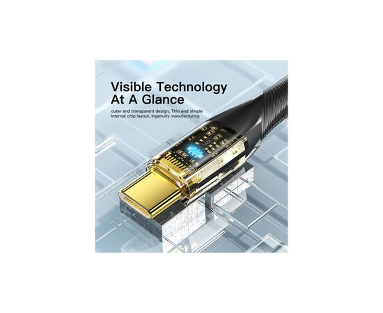 Дата кабель USB 2.0 AM to USB-C 2.0m 7A black Essager (EXCT-XJA01-P), изображение 8