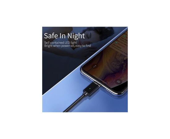 Дата кабель USB 2.0 AM to Micro 5P 1.0m Magnetic black Essager (EXCCXM-ML01), изображение 5