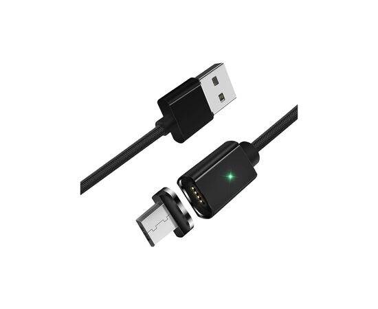 Дата кабель USB 2.0 AM to Micro 5P 1.0m Magnetic black Essager (EXCCXM-ML01)