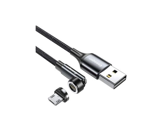 Дата кабель USB 2.0 AM to Micro 5P 1.0m magnetic black Essager (EXCCXM-WC0G)