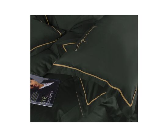 Постільна білизна MirSon Сатин Imperial Satin Emerald 175х210 двоспальний (2200008576240), зображення 7