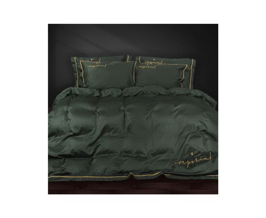 Постільна білизна MirSon Сатин Imperial Satin Emerald 200х220 Євро (2200008576257)