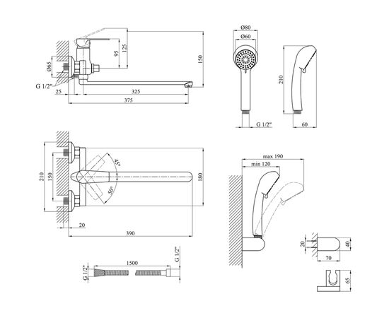 Смеситель Kroner Eifel-C070 (CV023616), изображение 8