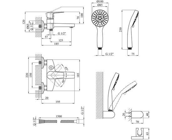 Смеситель Kroner Enzo-C060 (CV023606), изображение 7