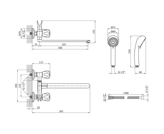 Смеситель Kroner Hamburg-C070 (CV012067), изображение 8