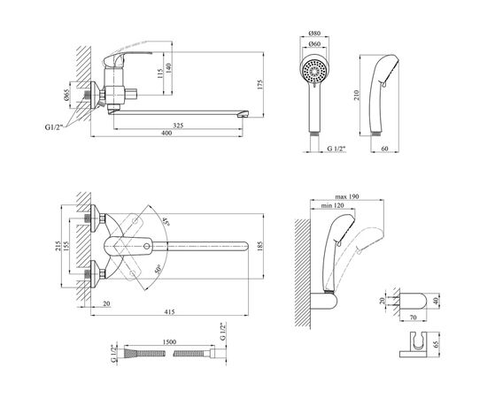 Смеситель Kroner Konstante-C070 (CV023588), изображение 8