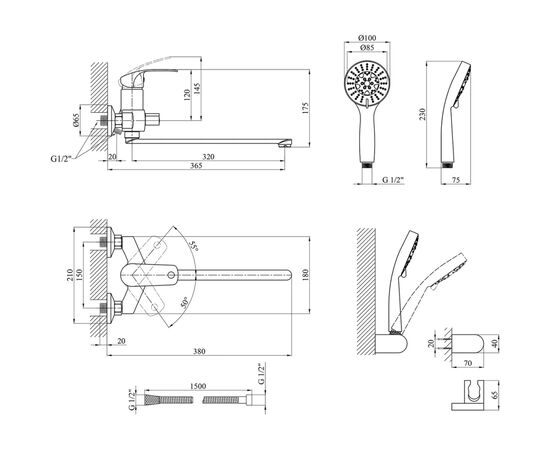 Змішувач Kroner Konstante-C071 (CV023592), зображення 7