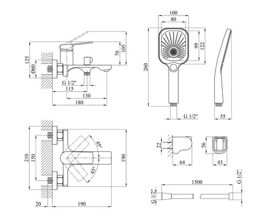 Смеситель Kroner KRP Makon-C060 (CV033864), изображение 9