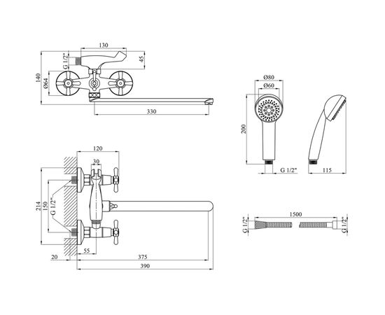 Смеситель Kroner Royce-C072 (CV029048), изображение 8