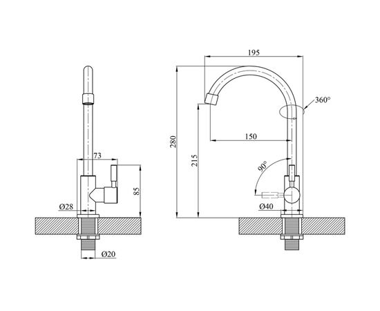 Смеситель Kroner KRPEKla-SCH098PVD (CV032174), изображение 9