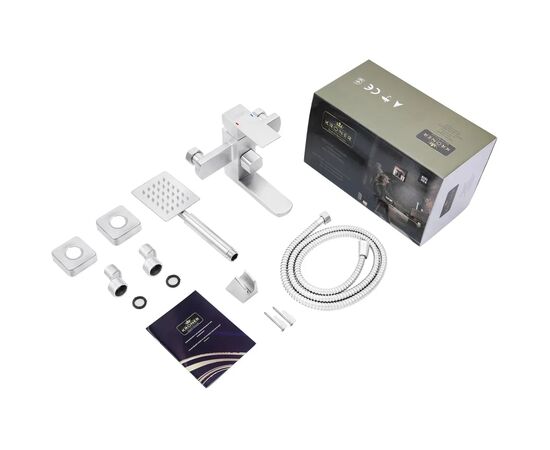 Смеситель Kroner Edelstahl Kubus-ESG010 + змішувач Edelstahl Kubus-ESG060 (CVS30150), изображение 9