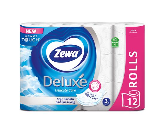 Туалетная бумага Zewa Deluxe белая 3 слоя 12 рулонов (7322540989779), изображение 2