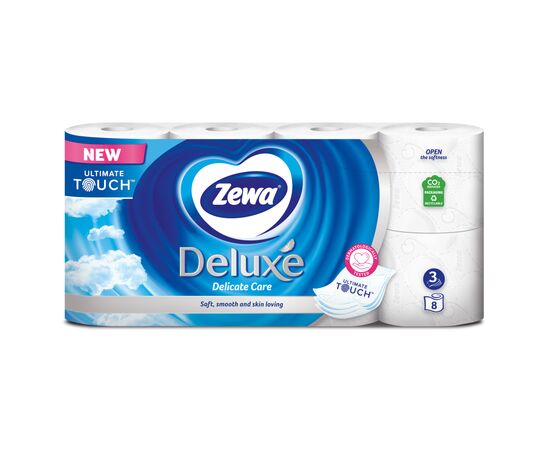 Туалетний папір Zewa Deluxe білий 3 шари 8 рулонів (7322541171739), зображення 2