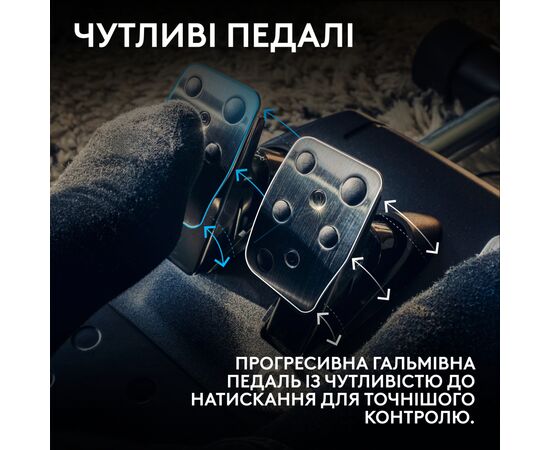 Руль Logitech G923 Racing Wheel and Pedals for Xbox One and PC Black (941-000158), изображение 7