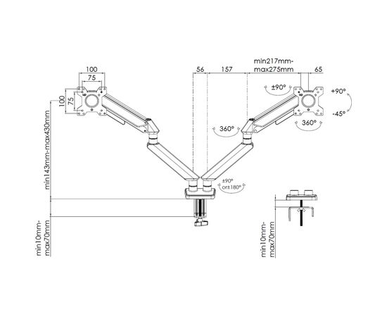 Кронштейн Anda Seat AD-W-A6D-2S-BB, изображение 11