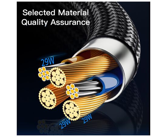 Дата кабель USB-C to Lightning 1.0m 29W LED black Essager (EXCTL-XY01-P), зображення 8