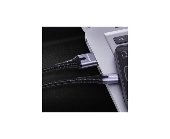 Дата кабель USB 2.0 AM to USB-C 2.0m 3A LED black Essager (EXCT-XGA0G), зображення 4