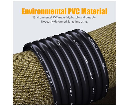 Дата кабель USB 2.0 AM/AM 0.5m 5Gbps Essager (EXCAA2-YTB01), зображення 5