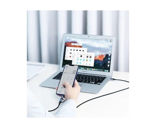 Дата кабель USB 2.0 AM to USB-C + Micro 5P 1.0m 3A US177 black Ugreen (30875), изображение 5