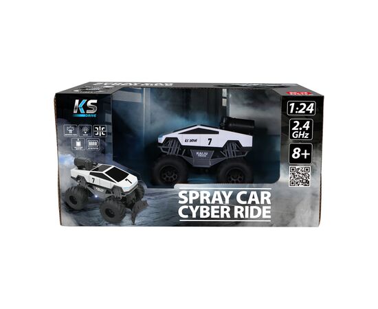 Радіокерована іграшка KS Drive Spray Car – Cyber Ride (білий, 1:24, вихлопна пара) (SL-6076RH), зображення 3