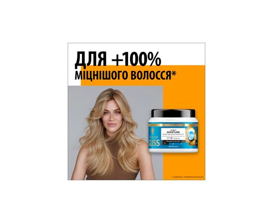 Маска для волосся Gliss 4-In-1 Aqua Revive Moisture Bond-Building Hair Mask 400 мл (9000101726213), зображення 2