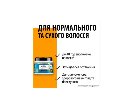 Маска для волосся Gliss 4-In-1 Aqua Revive Moisture Bond-Building Hair Mask 400 мл (9000101726213), зображення 3