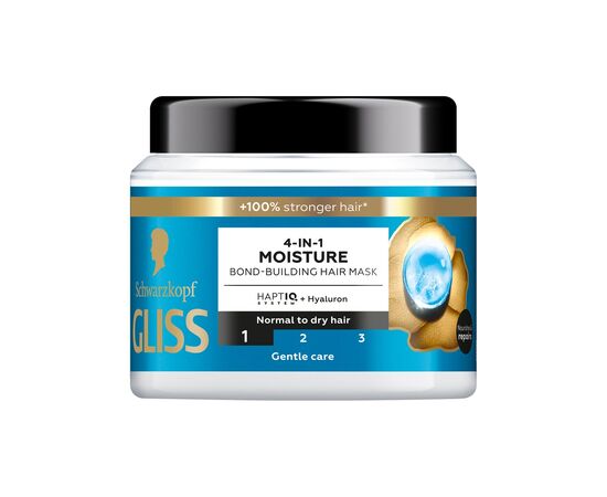 Маска для волосся Gliss 4-In-1 Aqua Revive Moisture Bond-Building Hair Mask 400 мл (9000101726213)