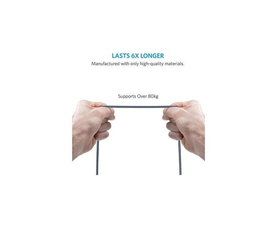 Дата кабель USB 2.0 AM to Lightning 1.8m Powerline Select+ Black Anker (A8013H11), зображення 3