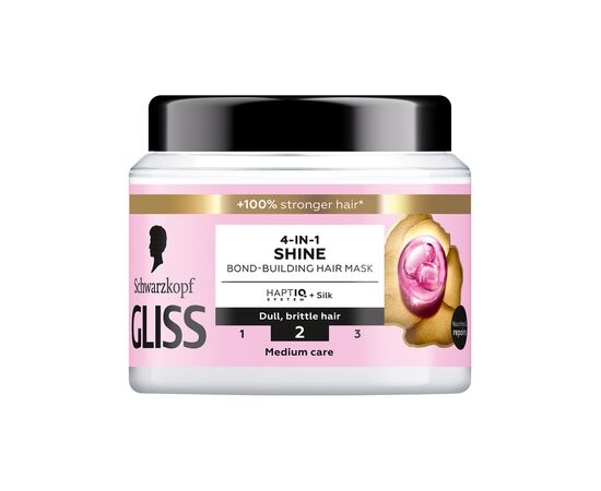 Маска для волосся Gliss 4-In-1 Shine Bond-Building Hair Mask 400 мл (9000101726336)