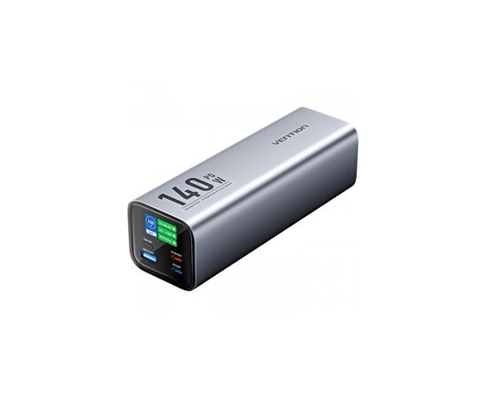 Батарея універсальна Vention 27000mAh 140W 5A PD, QC/3.0, 2xUSB-C, USB-A, LED Display, Gray (FHVH0)