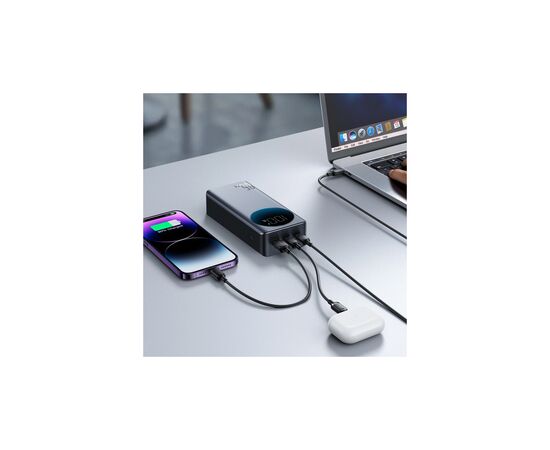 Батарея универсальная JOYROOM 30000mAh 65W PD, QC/3.0, USB-A, 2xUSB-C In/Out, Black (JR-PBF05), изображение 10