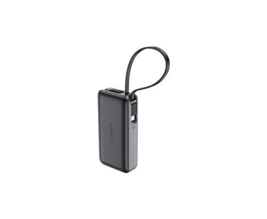 Батарея универсальная Acefast 10000mAh 30W PD, USB-C witch cable, USB-A, Li-Pol, M7 Black (6974316283379), изображение 2