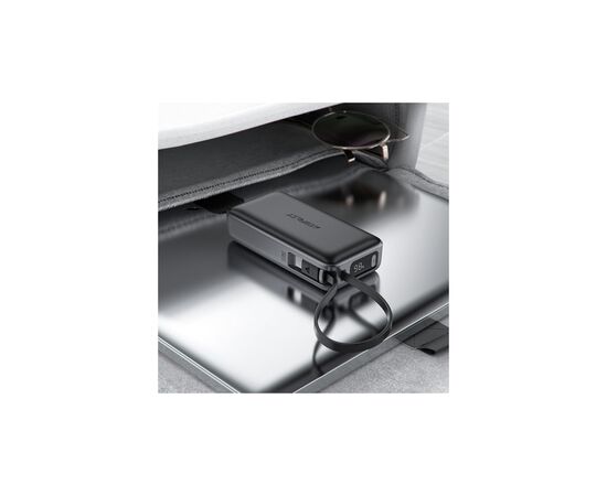 Батарея универсальная Acefast 10000mAh 30W PD, USB-C witch cable, USB-A, Li-Pol, M7 Black (6974316283379), изображение 6