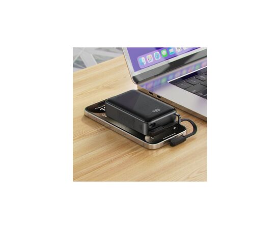 Батарея универсальная Acefast 20000mAh 67W PD/3.0, 20В/3.35A Type-C, USB-A, with cable, Li-ion M4 Black (6974316282723), изображение 8