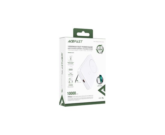 Батарея універсальна Acefast Magnetic Wireless 10000mAh 20W PD, QC/3.0, QI 20W, M6 White (6974316282617), зображення 3
