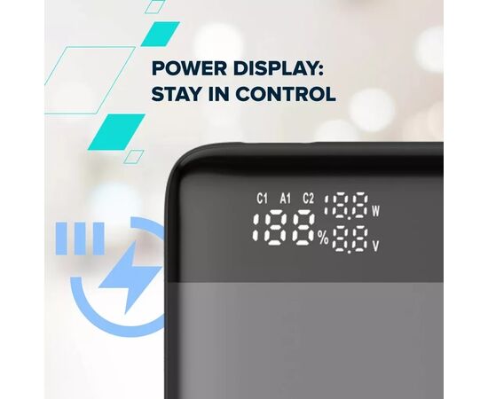 Батарея універсальна Canyon PB-240 25000mAh, PD3.1/140W, PPS, QC3.0, AFC & SCP, Digital Display (CNS-CPB240), зображення 12