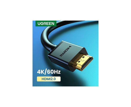 Кабель мультимедийный HDMI M to HDMI M 2.0m HD104 black Ugreen (10107), изображение 3