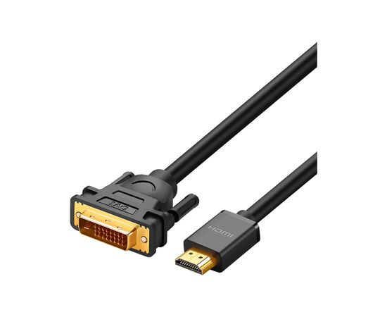 Кабель мультимедійний HDMI M to DVI M 1.5m HD106 black Ugreen (11150)