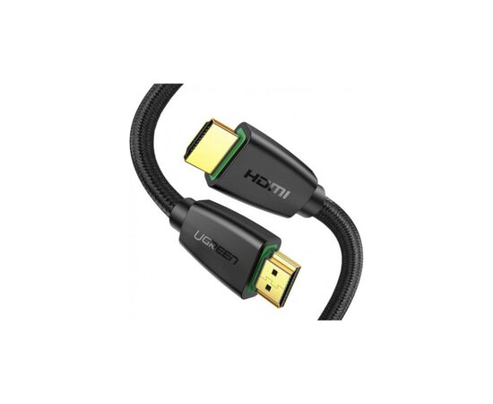 Кабель мультимедийный HDMI M to HDMI M 2.0m braided HD118 black UGREEN (40410)