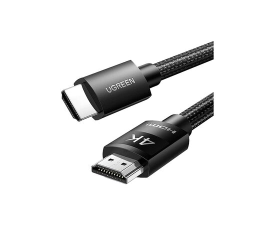 Кабель мультимедийный HDMI M to HDMI M 2.0m 4K30Hz braided HD119 black Ugreen (40101)