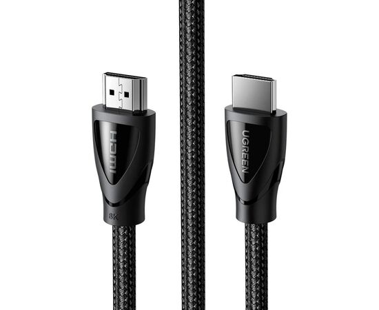 Кабель мультимедийный HDMI M to HDMI M 2.0m braided HD140 black Ugreen (80403), изображение 2