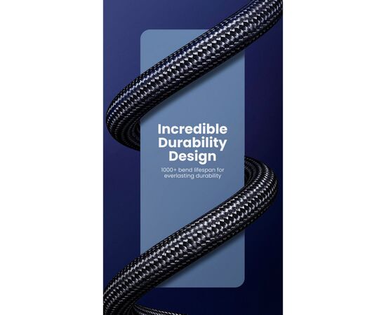 Кабель мультимедійний HDMI M to HDMI M 5.0m braided HD140 black Ugreen (80405), зображення 12