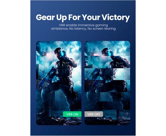 Кабель мультимедійний HDMI M to HDMI M 5.0m braided HD140 black Ugreen (80405), зображення 6