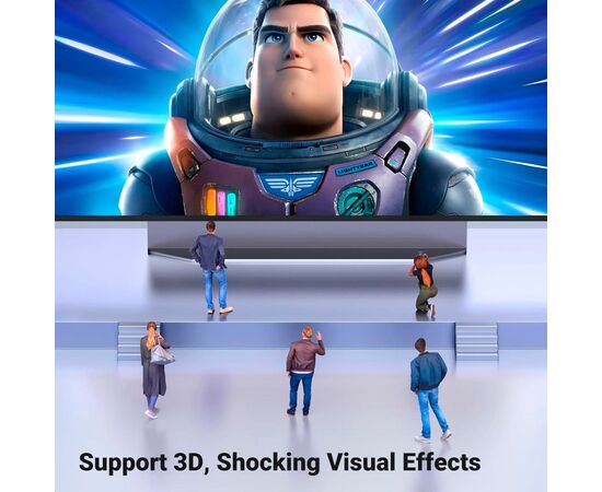 Кабель мультимедийный HDMI M to HDMI micro M 1.0m V2.1 8K60Hz HD164 black Ugreen (15516), изображение 6