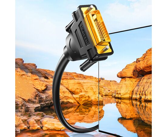Кабель мультимедійний DVI M to DVI M 2.0m 24+1pin DV101 black Ugreen (11604), зображення 5