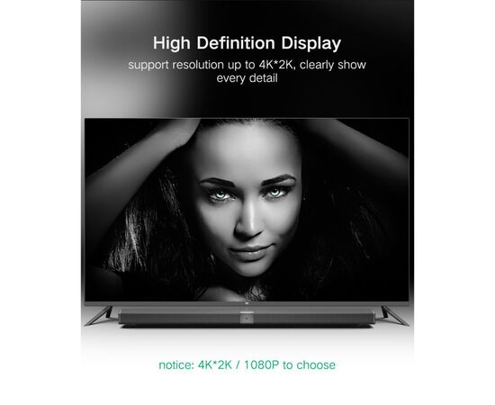 Кабель мультимедійний miniDisplayPort M to HDMI M 1.5m MD101 4K black Ugreen (20848), зображення 4