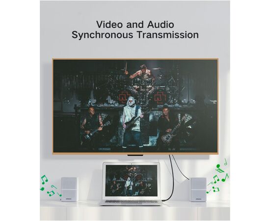 Кабель мультимедійний miniDisplayPort M to HDMI M 1.5m MD101 4K black Ugreen (20848), зображення 5