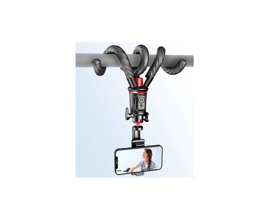 Штатив RTAKO C03 Octopus Extendable Tripod Selfie Stick (with Detachable Phone Holder) Black (6942063212416), зображення 7
