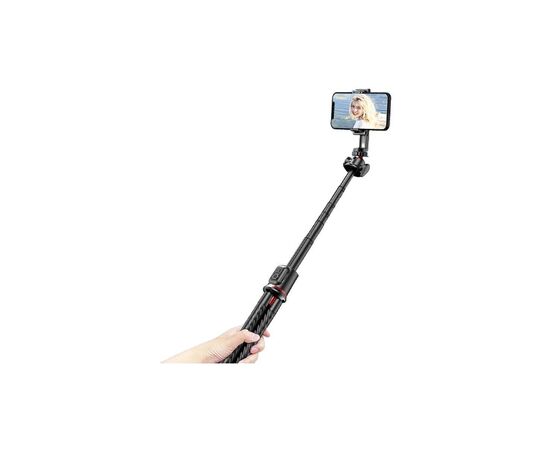Штатив RTAKO C03 Octopus Extendable Tripod Selfie Stick (with Detachable Phone Holder) Black (6942063212416)